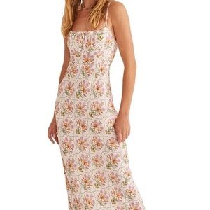 Favorite Daughter The One That Got Away Floral Slipdress White Mosaic